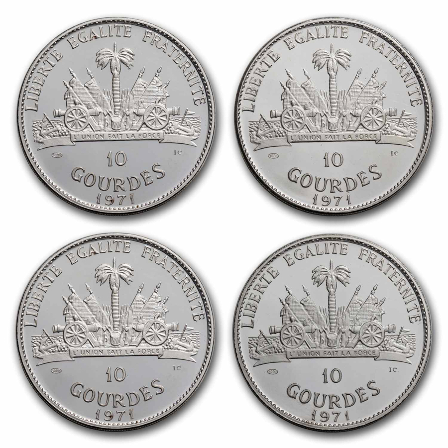 1971 Haiti Silver 10 Gourdes Native American Chieftains Proof | eBay